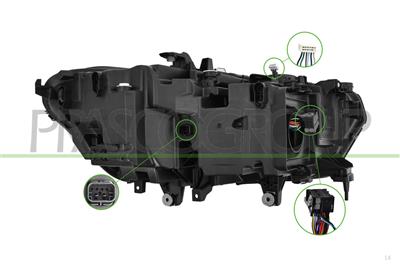 PROIETTORE SINISTRO-ELETTRICO-CON MOTORE-LED-VERSIONE A.L.
