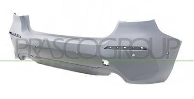 REAR BUMPER-PRIMED-WITH PDC AND PARK ASSIST HOLE+SENSOR HOLDERS-WITH SINGLE EXHAUST ON RIGHT AND LEFT SIDE MOD. LUXURY