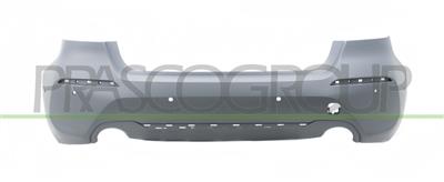 REAR BUMPER-PRIMED-WITH PDC AND PARK ASSIST HOLE+SENSOR HOLDERS-WITH SINGLE EXHAUST ON RIGHT AND LEFT SIDE MOD. LUXURY