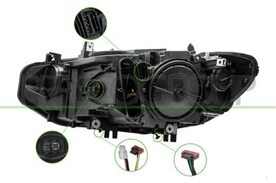 OPTICA DERECHA XENON D1S-PY24 ELECTRICA-CON MOTOR-NEGRA-LED