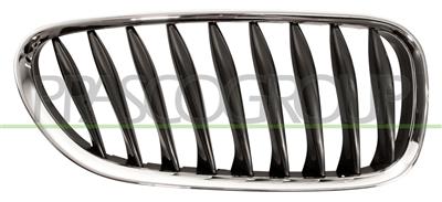 GRILLE CALANDRE DROITE-CHROMEE/NOIRE