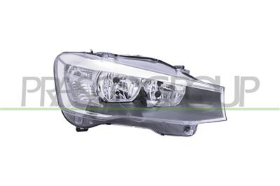 HEADLAMP RIGHT H7+H7 ELECTRIC-WITH MOTOR-BLACK