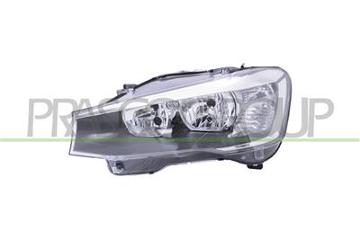 HEADLAMP LEFT H7+H7 ELECTRIC-WITH MOTOR-BLACK