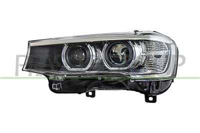 HEADLAMP LEFT XENON HID/D1S ELECTRIC-WITH MOTOR-WITH DAY RUNNING LIGHT-LED-BLACK