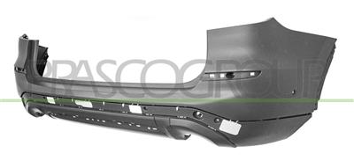 STOSSTANGE HINTEN-GRUNDIERT-MIT ABDECKUNG ZUGHAKEN-MIT LOECHERN FUER EINPARKHILFE MOD. LUXURY LINE
