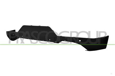 SPOILER PARAURTI POSTERIORE-NERO-GOFFRATO-CON FORI PDC+SUPPORTI