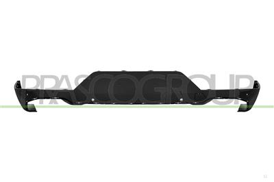 SPOILER PARAURTI POSTERIORE-NERO-GOFFRATO-CON FORI PDC+SUPPORTI
