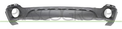 REAR BUMPER-LOWER-BLACK-TEXTURED-WITH MOLDING HOLES-WITH SINGLE ROUND EXHAUST HOLE ON RIGHT AND LEFT SIDE MOD. EXCELLENCE/EXPERIENCE