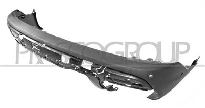REAR BUMPER-BLACK-TEXTURED FINISH-WITH TOW HOOK COVER-WITH PARK ASSIST HOLES