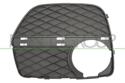 BUMPER GRILLE RIGHT-BLACK-WITH FOG LAMP HOLE-WITH MOLDING HOLES MOD. 12 >