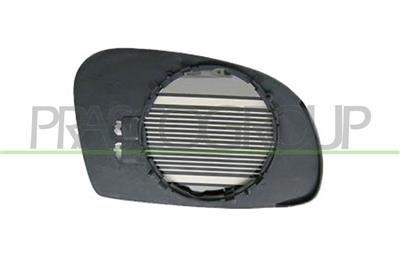 MIRROR GLASS BASE LEFT-HEATED-CONVEX-CHROME