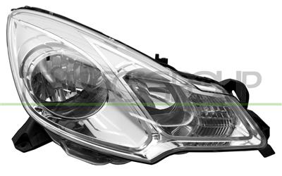 HEADLAMP RIGHT H1+H7 ELECTRIC-WITH MOTOR-CHROME