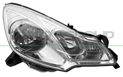 OPTICA DERECHA H1+H7 ELECTRICA-CON MOTOR-CROMADA