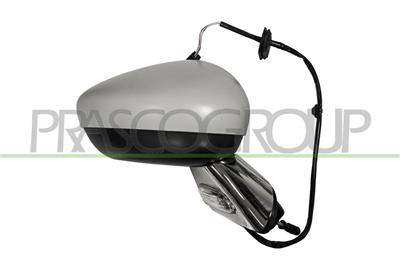 ESPEJO DERECHO-ELECTRICO-IMPRIMADO-CON PILOTO-BASE CROMADA-CONVEXO-7PINESS