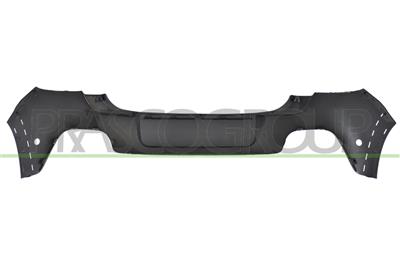 REAR BUMPER-PRIMED-UPPER-WITH HOLES+HOLDERS FOR PARK ASSIST-WITH WING EXTENSION HOLES