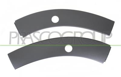 SET OF FRONT WHEEL-ARCH EXTENSION -FRONT SIDE-BLACK-TEXTURED FINISH-WITH PARK ASSIST HOLES-(2 PIECES, RIGHT+LEFT)