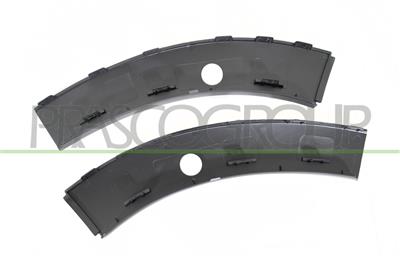 SET OF FRONT WHEEL-ARCH EXTENSION -FRONT SIDE-BLACK-TEXTURED FINISH-WITH PARK ASSIST HOLES-(2 PIECES, RIGHT+LEFT)
