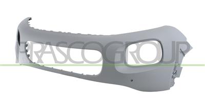 FRONT BUMPER-PRIMED-WITH PDC-WITH PARK ASSIST HOLES+SENSOR HOLDERS-WITH TOW HOOK COVER