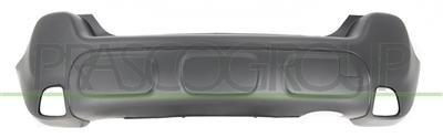 REAR BUMPER-BLACK-TEXTURED FINISH-WITH CUTTING MARKS FOR PDC AND PARK ASSIST