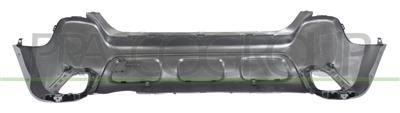 REAR BUMPER-BLACK-TEXTURED FINISH-WITH CUTTING MARKS FOR PDC AND PARK ASSIST