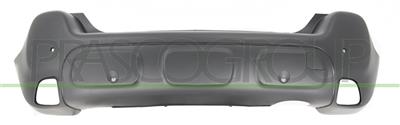REAR BUMPER-BLACK-TEXTURED FINISH-WITH PDC+SENSOR HOLDERS-WITH SENSOR CUTTING MARKS FOR PARK ASSIST