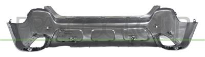 REAR BUMPER-BLACK-TEXTURED FINISH-WITH PDC+SENSOR HOLDERS-WITH SENSOR CUTTING MARKS FOR PARK ASSIST