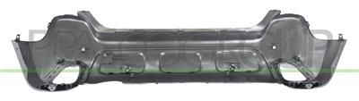 REAR BUMPER-BLACK-TEXTURED FINISH-WITH PDC+SENSOR HOLDERS-WITH SENSOR CUTTING MARKS FOR PARK ASSIST