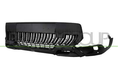 FRONT BUMPER-LOWER-BLACK-TEXTURED FINISH-WITH FOG LAMP HOLES-WITH CUTTING MARKS FOR SENSORS-WITH CENTRE GRILL