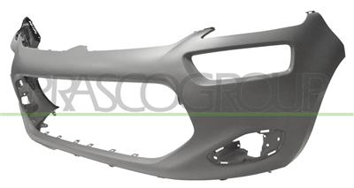 FRONT BUMPER-PRIMED-WITH CUTTING MARKS FOR PDC AND PARK ASSIST-WITH BRACKETS