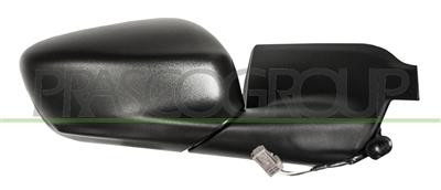ESPEJO DERECHO ELECTRICO-NEGRO-CON SONDA-CONVEXO/CROMADO-5 PINES-2 CONECTORS