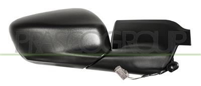 DOOR MIRROR RIGHT-ELECTRIC-BLACK-WITH SENSOR-CONVEX-CHROME-5 PINS-2 CONNECTORS