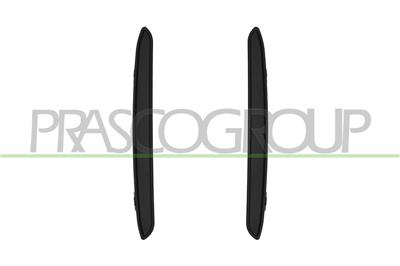 SET OF REAR BUMPER MOLDINGS-BLACK-TEXTURED FINISH-(RIGHT+LEFT)