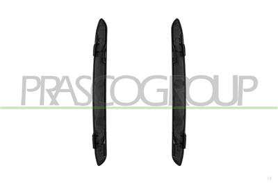 KIT MOLDURAS PARACHOQUES TRASERO-NEGRO-GRANULADO-(DERECHA+IZQUIERDA)
