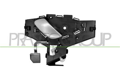 FRONT DOOR HANDLE RIGHT-INNER-WITH CHROME LEVER-BLACK HOUSING