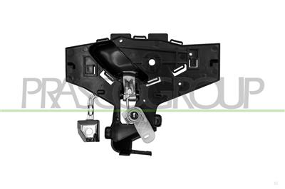 FRONT DOOR HANDLE LEFT-INNER-WITH CHROME LEVER-GRAY HOUSING