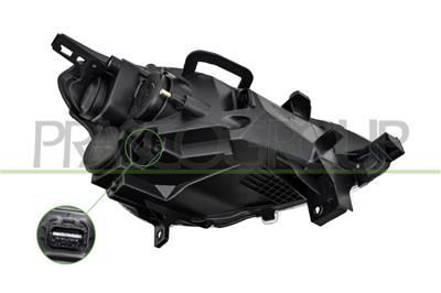 HEADLAMP LEFT H4-ELECTRIC-WITH MOTOR