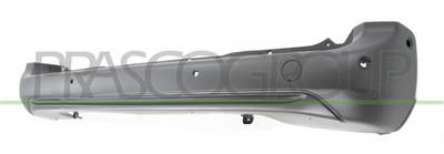 STOSSTANGE HINTEN-SCHWARZ-GENARBT-MIT LOECHERN FUER PDC UND EINPARKHILFE+SENSORHALTER