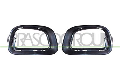 SET OF FOG LIGHT FRAME BLACK-SMOOTH TO BE PRIMED (RIGHT+LEFT)