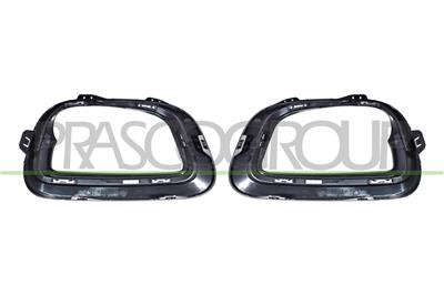 SET OF FOG LIGHT FRAME BLACK-SMOOTH TO BE PRIMED (RIGHT+LEFT)