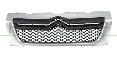 RADIATOR GRILLE-COMPLETE-BLACK-TEXTURED FINISH-WITH SILVER PROFILE