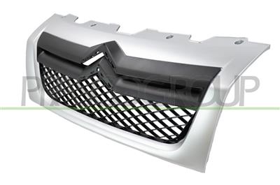 RADIATOR GRILLE-COMPLETE-BLACK-TEXTURED FINISH-WITH SILVER PROFILE