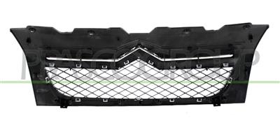 RADIATOR GRILLE-COMPLETE-BLACK-TEXTURED FINISH-WITH SILVER PROFILE