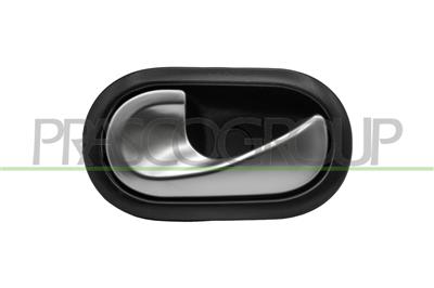 FRONT/REAR DOOR HANDLE LEFT-INNER-WITH SILVER LEVER-BLACK HOUSING-CABLE