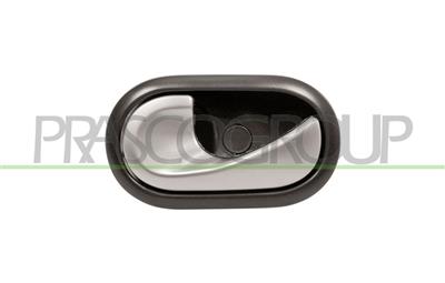 FRONT/REAR DOOR HANDLE LEFT-INNER-WITH CHROME LEVER-BLACK HOUSING-CABLE