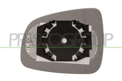 MIRROR GLASS BASE RIGHTHEATED-CONVEX-CHROME