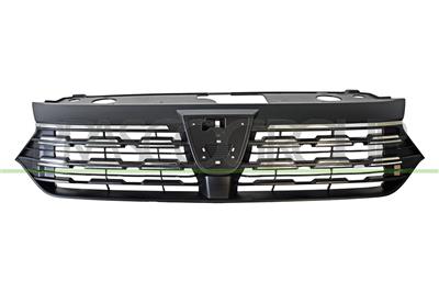 RADIATOR GRILLE-BLACK-TEXTURED FINISH-WITH CHROME MOLDING-WITH CHROME PANELS