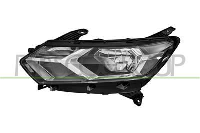 HEADLAMP LEFT H7+H15-ELECTRIC-WITHOUT MOTOR-CHROME