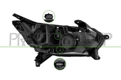 SCHEINWERFER LINKS-H7+H15-MIT LWR-OHNE MOTOR-VERCHROMT