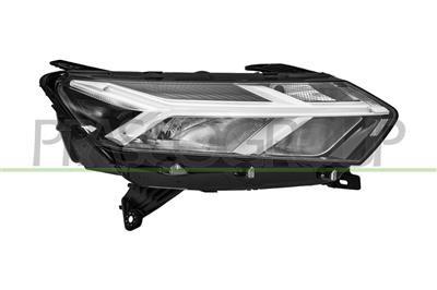 HEADLAMP RIGHT H7-ELECTRIC-WITHOUT MOTOR-WITH DAY RUNNING LIGHT-WITH WHITE RIM-LED