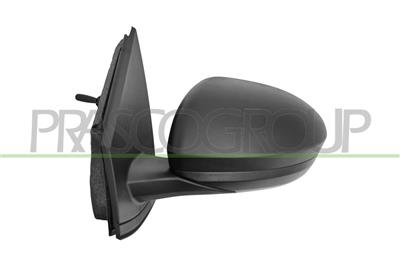 DOOR MIRROR LEFT-WITH CABLE-BLACK-CONVEX
